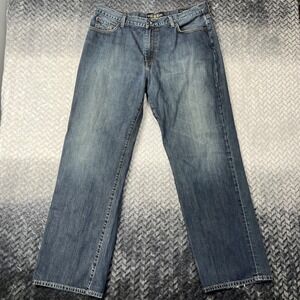 Lucky Brand 181 Jeans Men 38x32" Bootleg Blue Fade 90s Y2K Retro Loose Relaxed